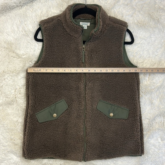 Sundance Catalog Kaia Sherpa Vest Brown Size XS - Picture 7 of 8